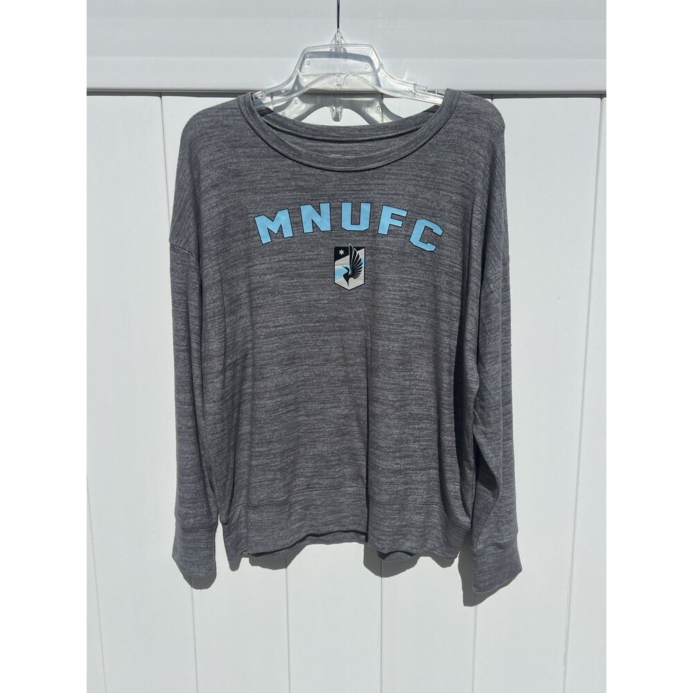 Minnesota United FC MLS Womens Long Sleeve Gray Top Sweater New